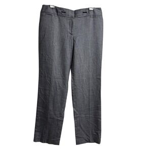 Ann Taylor Pants Size 10‎ Lindsay Gray Herringbone Career Straight Leg *Read